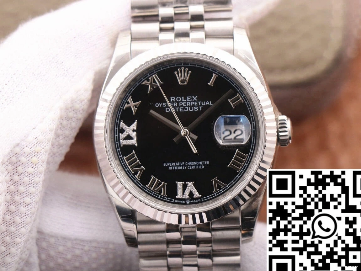 M126233 EW Rolex Datejust Dial Diamond-set Factory Black 0425